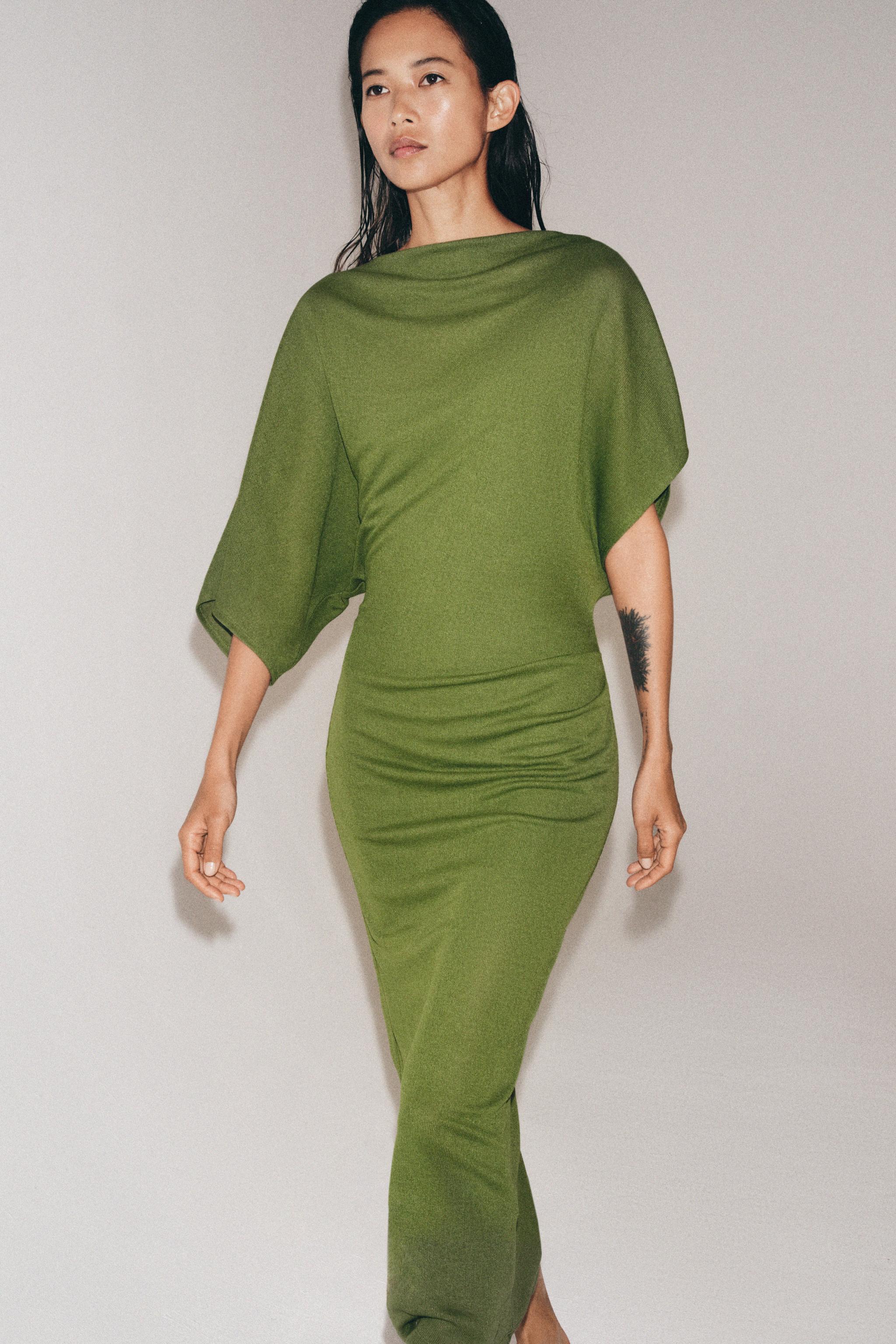 DRAPED LONG DRESS